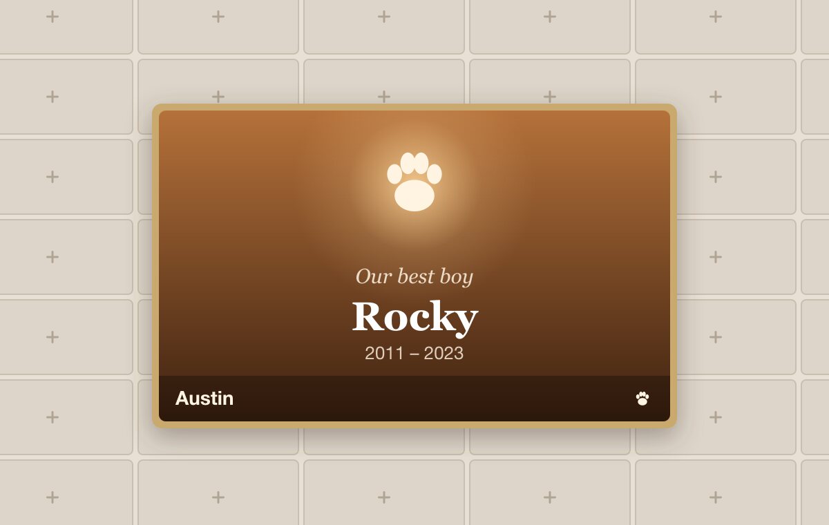 An example personalized brick on the Wall of Forever