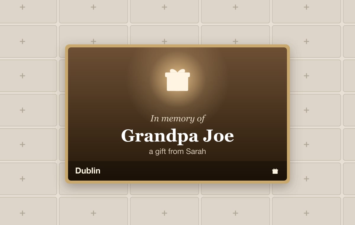 An example personalized brick on the Wall of Forever
