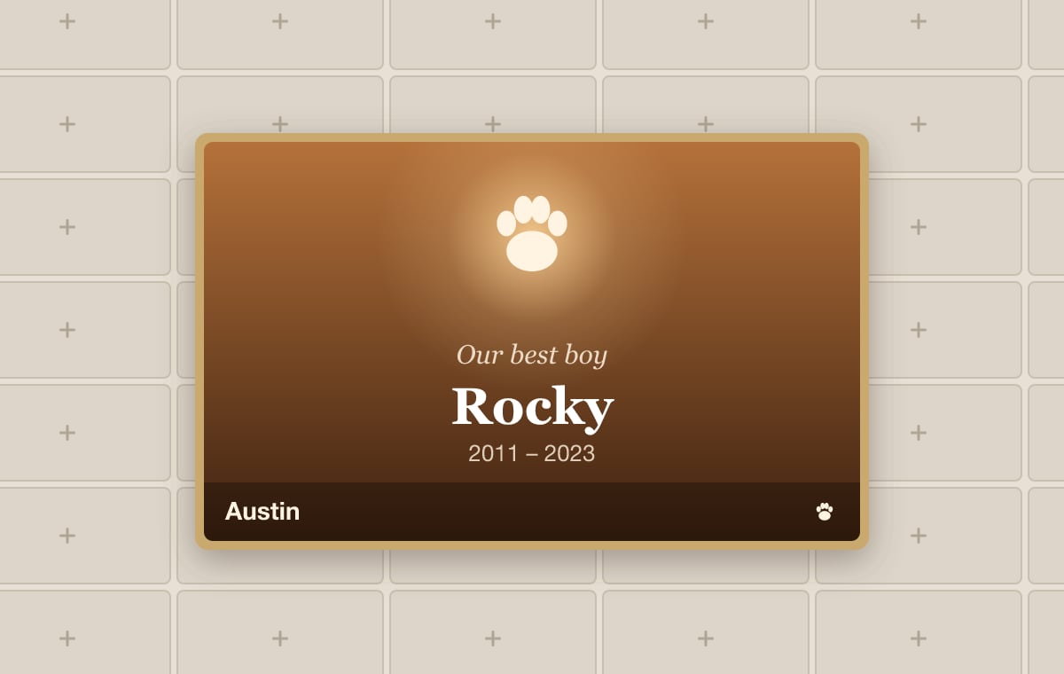 An example personalized brick on the Wall of Forever